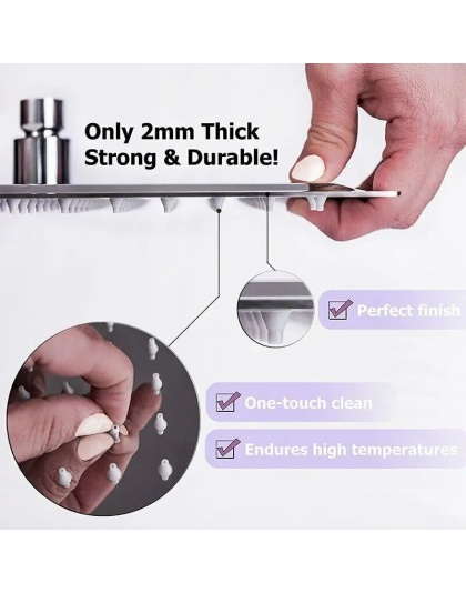 12&quot; Bathroom Rainfall Shower Head SS304 - Chrome Finish